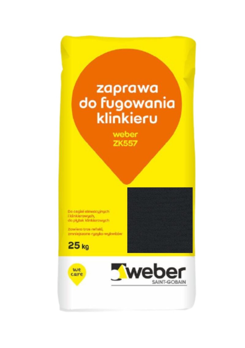 ZAPRAWA DO FUGOWANIA KLINKIERU WEBER ZK557  F10 ANTRACYT  25 kg