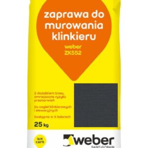 ZAPRAWAZ TRASEM DO MUROWNIA KLINKIERU  WEBER ZK552  Z12  GRAFIT  25kg