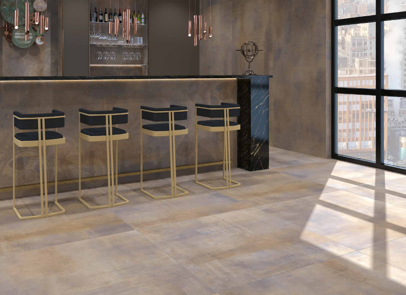 PŁYTA WIELKOFORMATOWA INTERBAU-BLINK DETROIT COPPER BROWN  80x80x8 mm - obrazek 2