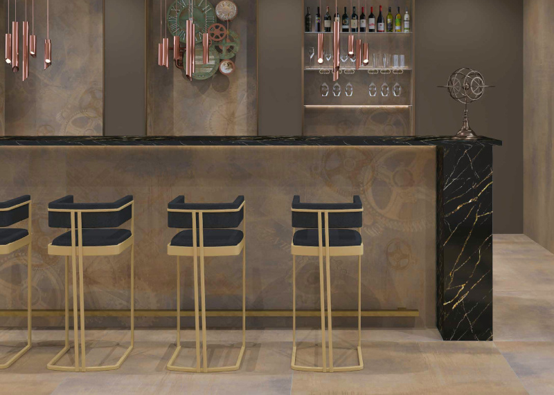 PŁYTA WIELKOFORMATOWA INTERBAU-BLINK DETROIT COPPER BROWN  80x80x8 mm - obrazek 3