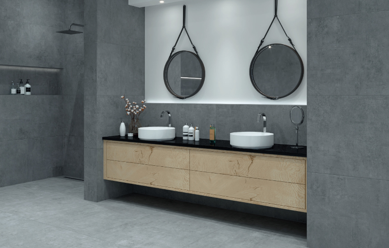 PŁYTA WIELKOFORMATOWA INTERBAU-BLINK COLUMBIA GRAPHITE  80x80x8 mm ( II gat. delikatna różnica kolorystyczna ) - obrazek 2