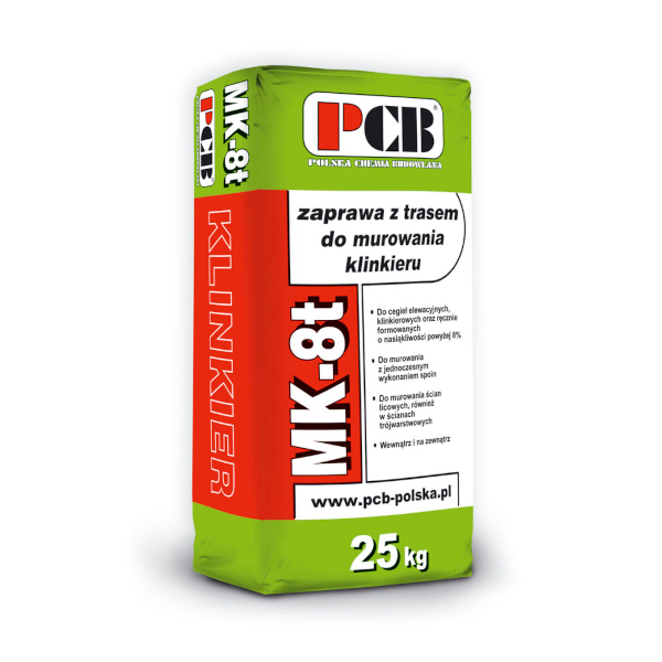ZAPRAWA Z TRASEM DO MUROWANIA KLINKIERU PCB MK-8T STARA BIEL 25kg