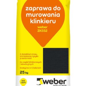 ZAPRAWA Z TRASEM DO MUROWANIA KLINKIERU WEBER ZK552 Z10 ANTRACYT 25kg