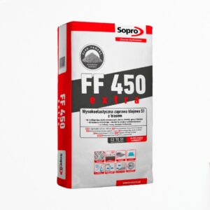 WYSOKOELASTYCZNA ZAPRAWA KLEJOWA Z TRASEM DO PŁYTEK SOPRO FF450 20kg