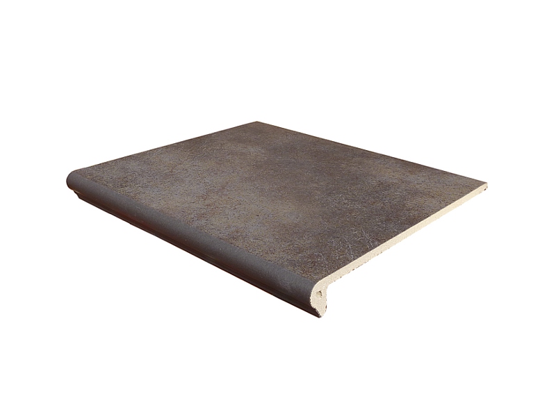 PŁYTKA SCHODOWA-STOPNICA INTERBAU NATURE ART LAVA SCHWARZ 360X320X9.5