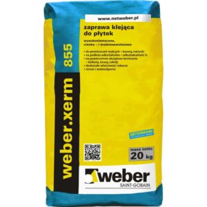 WYSOKOELASTYCZNA ZAPRAWA KLEJOWA DO PŁYTEK WEBER XERM 855 20 kg
