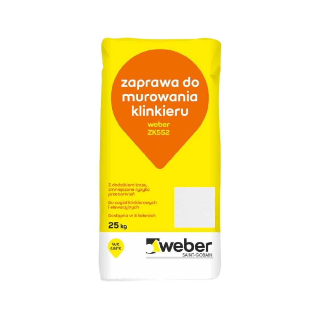 ZAPRAWA Z TRASEM DO MUROWNIA KLINKIERU WEBER ZK552 Z22 NATURAL 25kg