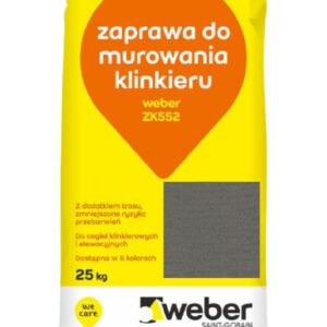 ZAPRAWA Z TRASEM DO MUROWANIA KLINKIERU WEBER ZK552 Z14  TYTAN  25 kg