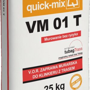ZAPRAWA Z TRASEM DO MUROWANIA KLINKIERU QUICK-MIX VM01 T SZARA  25kg