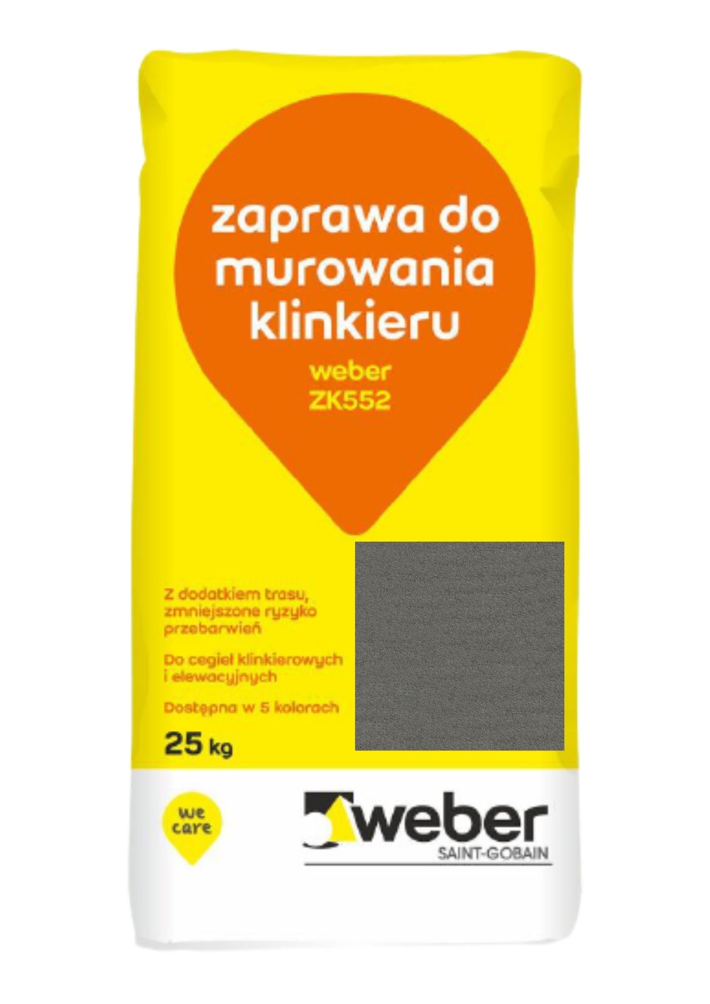 ZAPRAWA Z TRASEM DO MUROWANIA KLINKIERU WEBER ZK552 Z14  TYTAN  25 kg