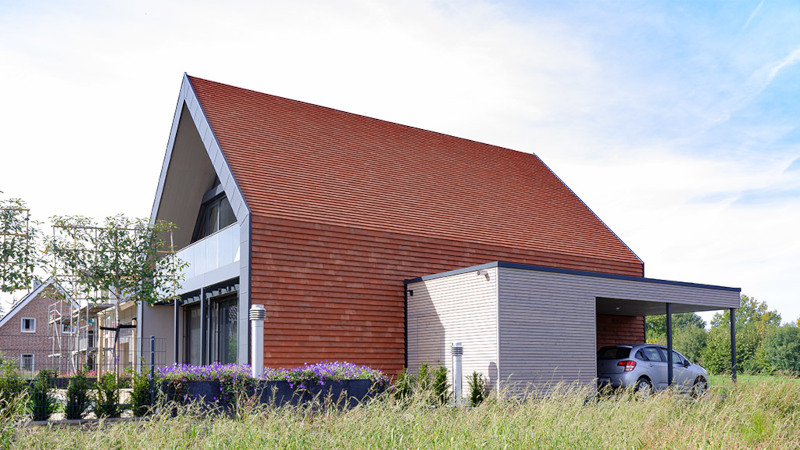 DACHÓWKA CERAMICZNA NORDIC ABC KLINKER ROSTROT 400x250x30x14 mm - obrazek 3