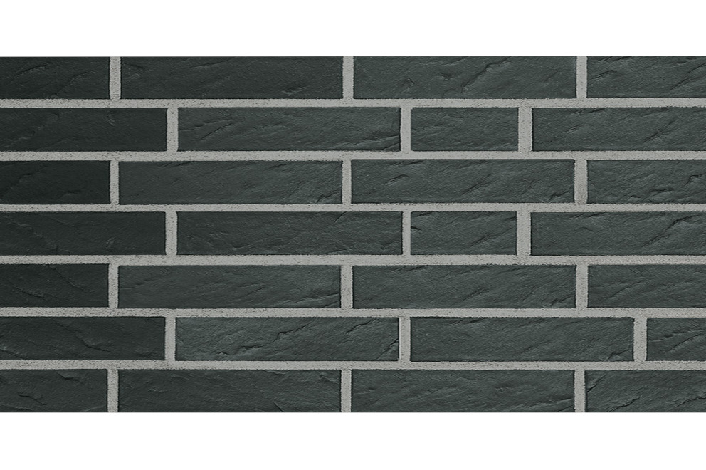 PŁYTKA  KLINKIEROWA ROBEN CZARNA DF RYFLOWANA